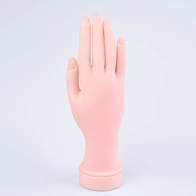 Soft Rubber Practice Hand For Acrylic Nail Hands For Nails Practice  Mannequin Hand Flexible Movable Fake Hand Manicure Practice Tool